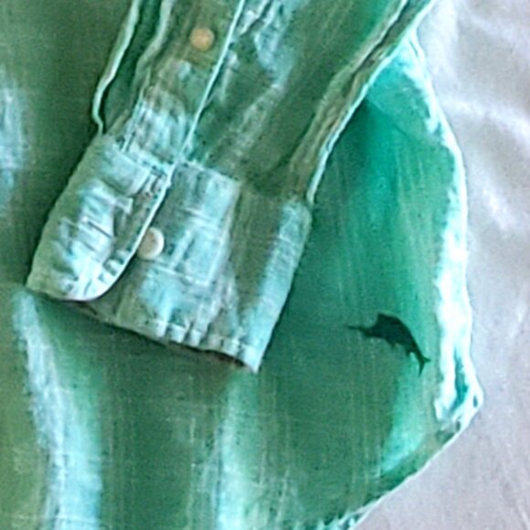 Tommy Bahama Linen Men's Large Long Sleeve Shirt - Picture 4 of 5